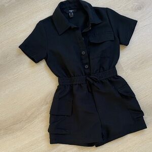Forever 21 Black Short Sleeve Romper for Girls 5/6